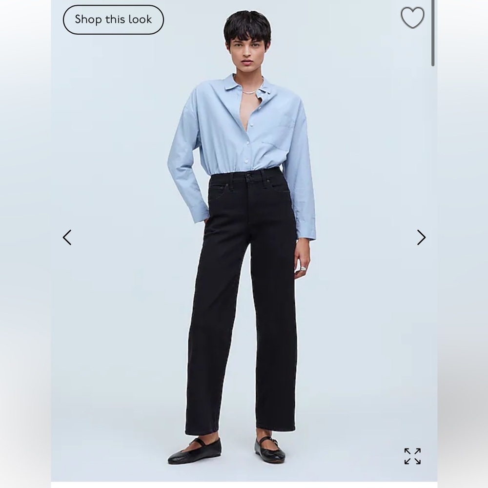 The Perfect Vintage Wide-Leg Jean Black